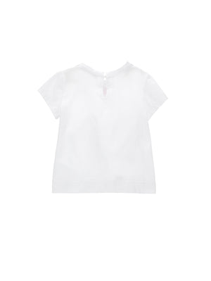 ViaMonte Shop | Monnalisa t-shirt bianca neonata in cotone