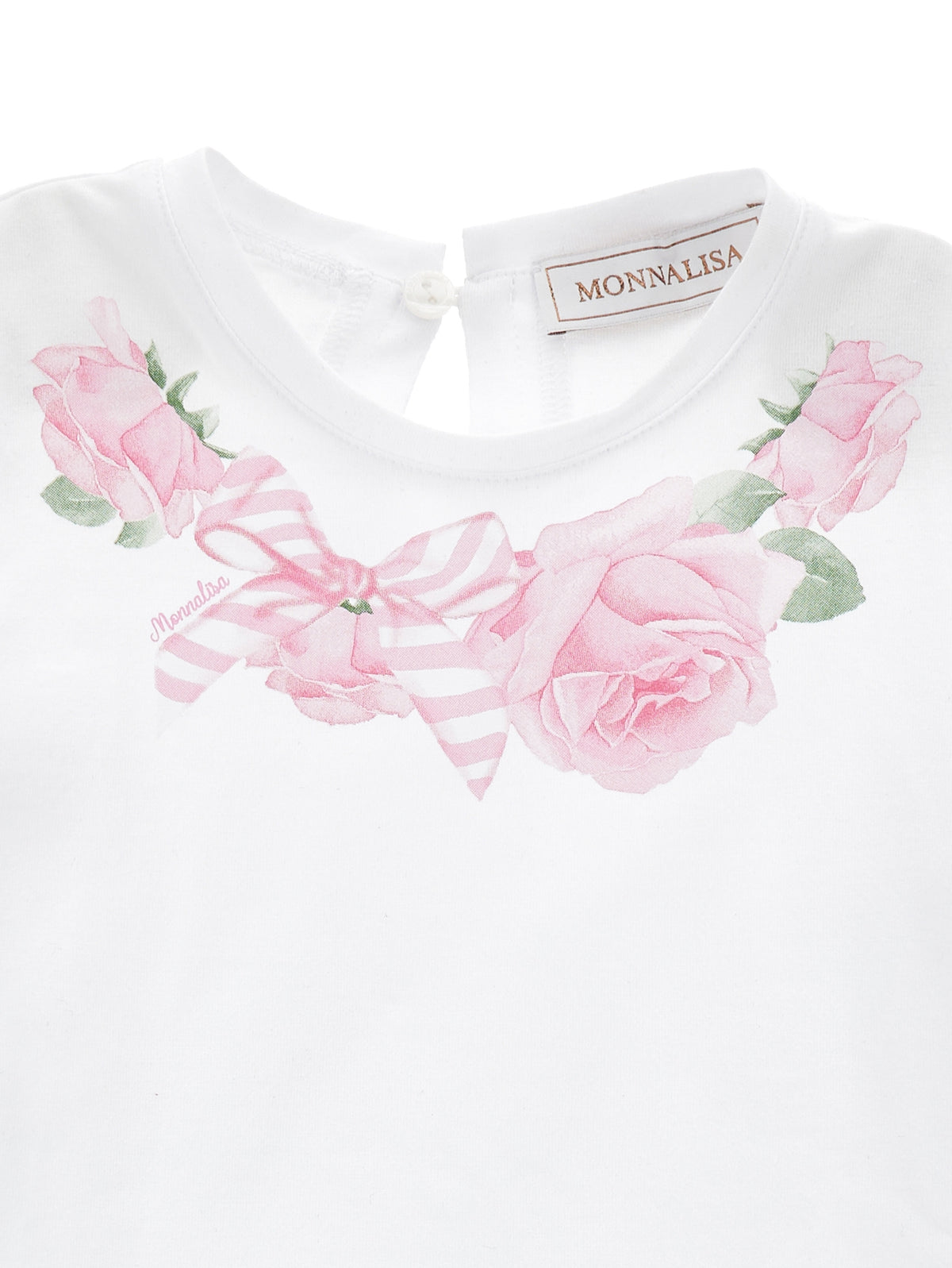 ViaMonte Shop | Monnalisa t-shirt bianca neonata in cotone