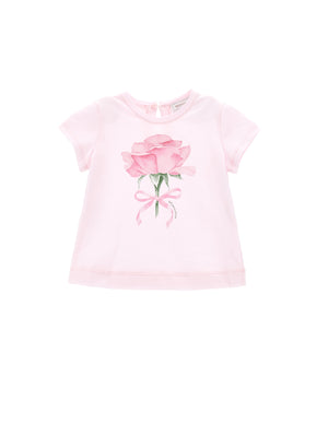 ViaMonte Shop | Monnalisa t-shirt rosa neonata in cotone