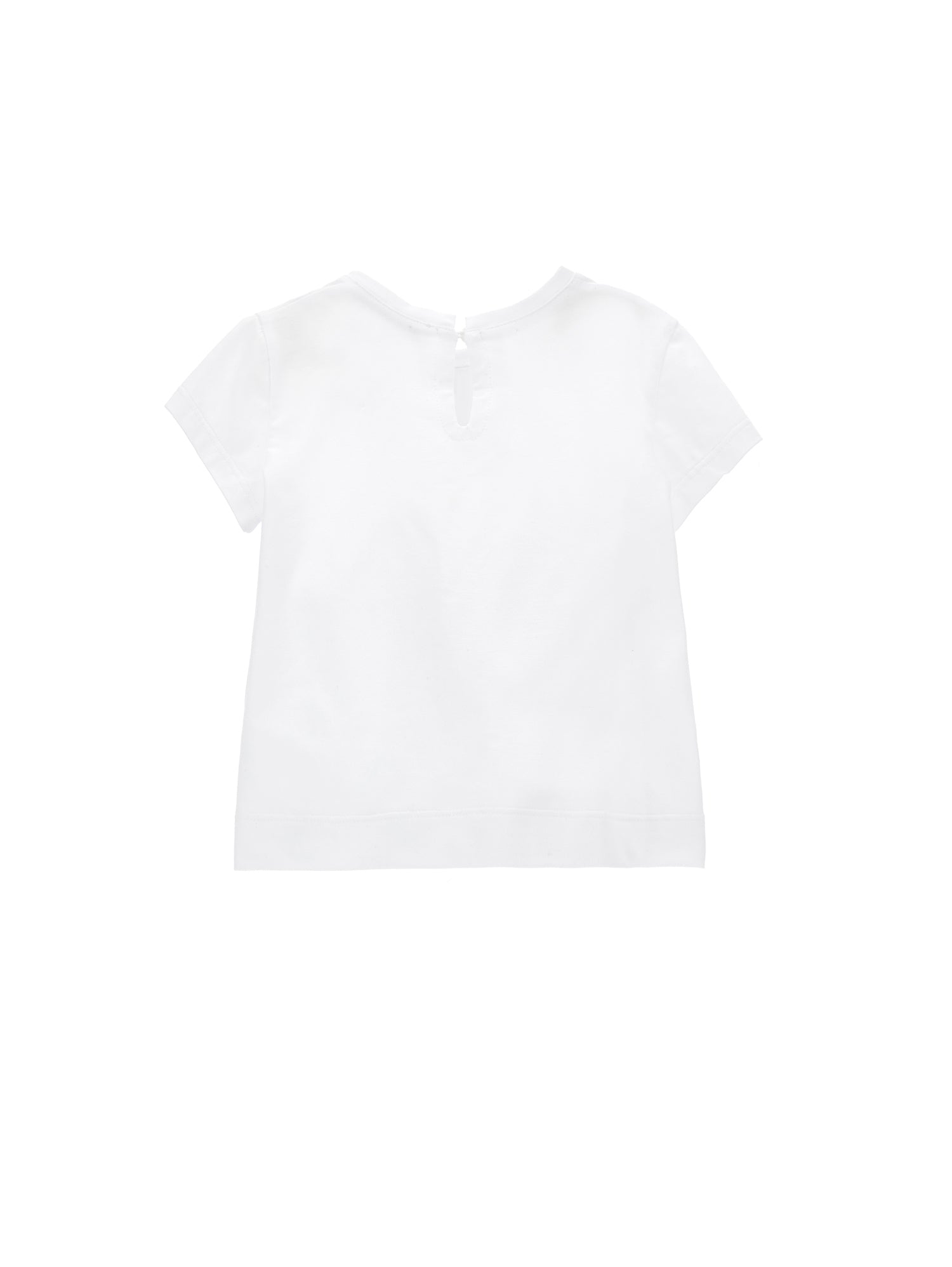 ViaMonte Shop | Monnalisa t-shirt bianca neonata in cotone