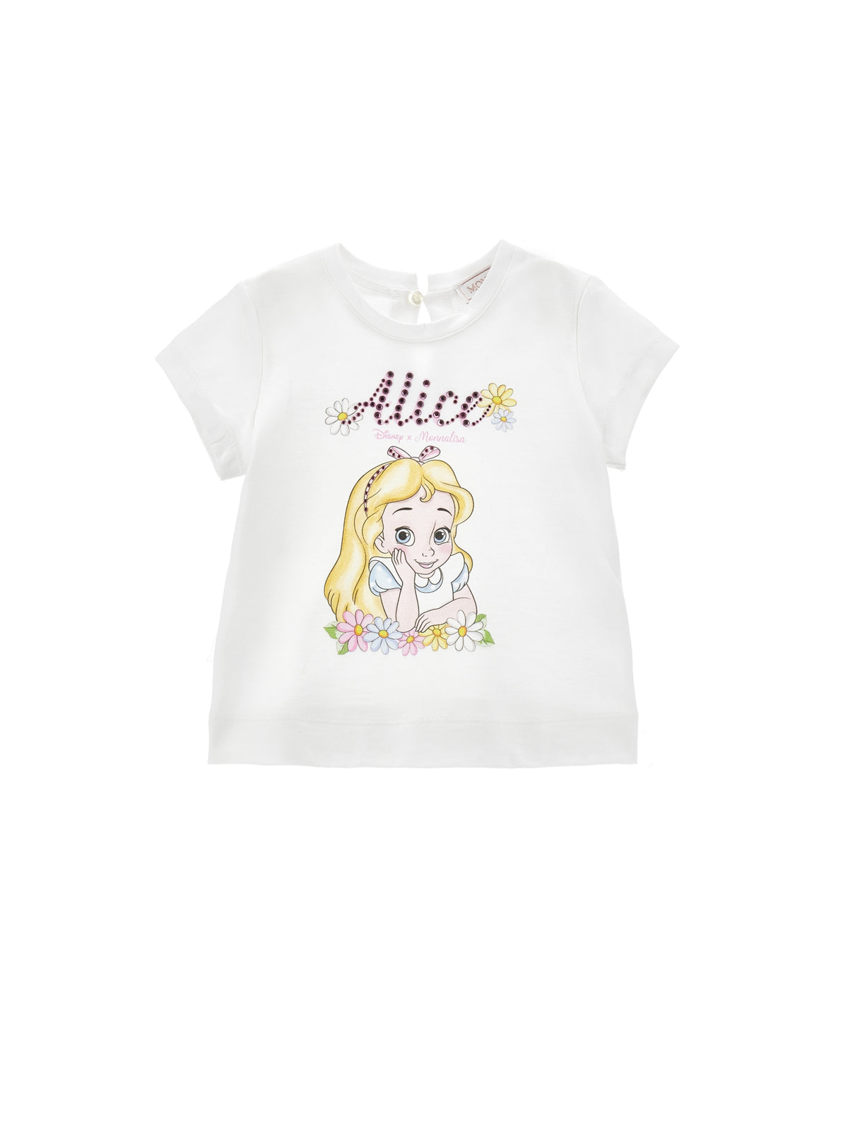 Monnalisa t-shirt bianca neonata in cotone | ViaMonte Shop