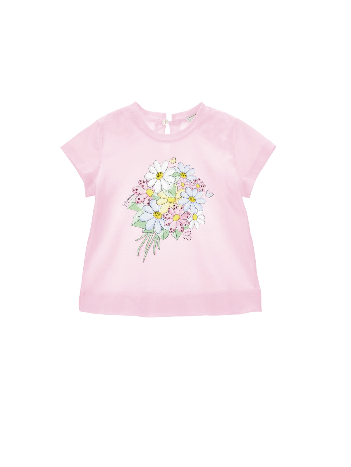 ViaMonte Shop | Monnalisa t-shirt rosa neonata in cotone