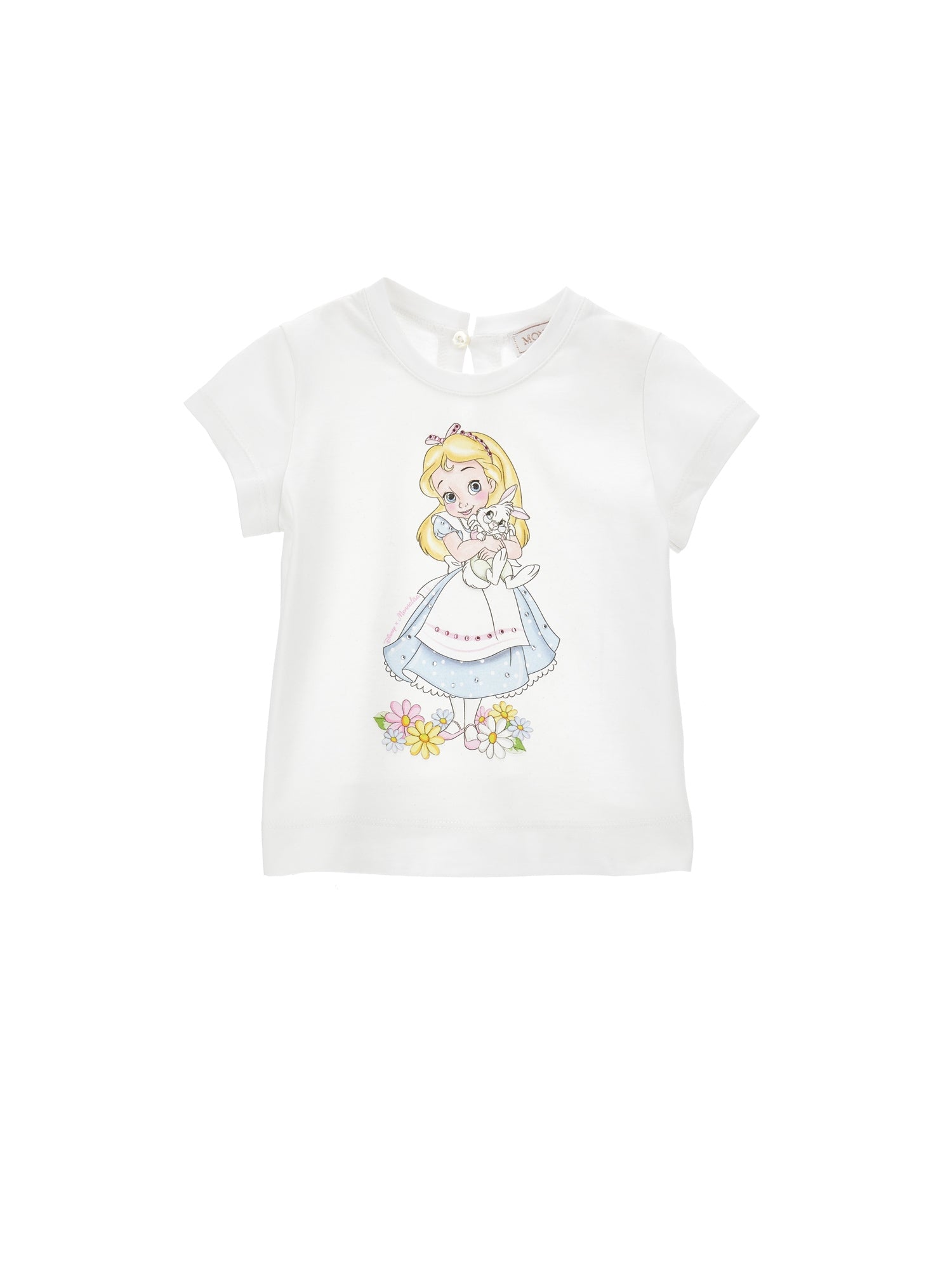 ViaMonte Shop | Monnalisa t-shirt bianca neonata in cotone