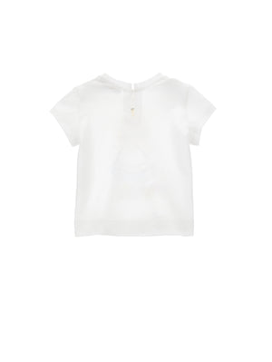 ViaMonte Shop | Monnalisa t-shirt bianca neonata in cotone