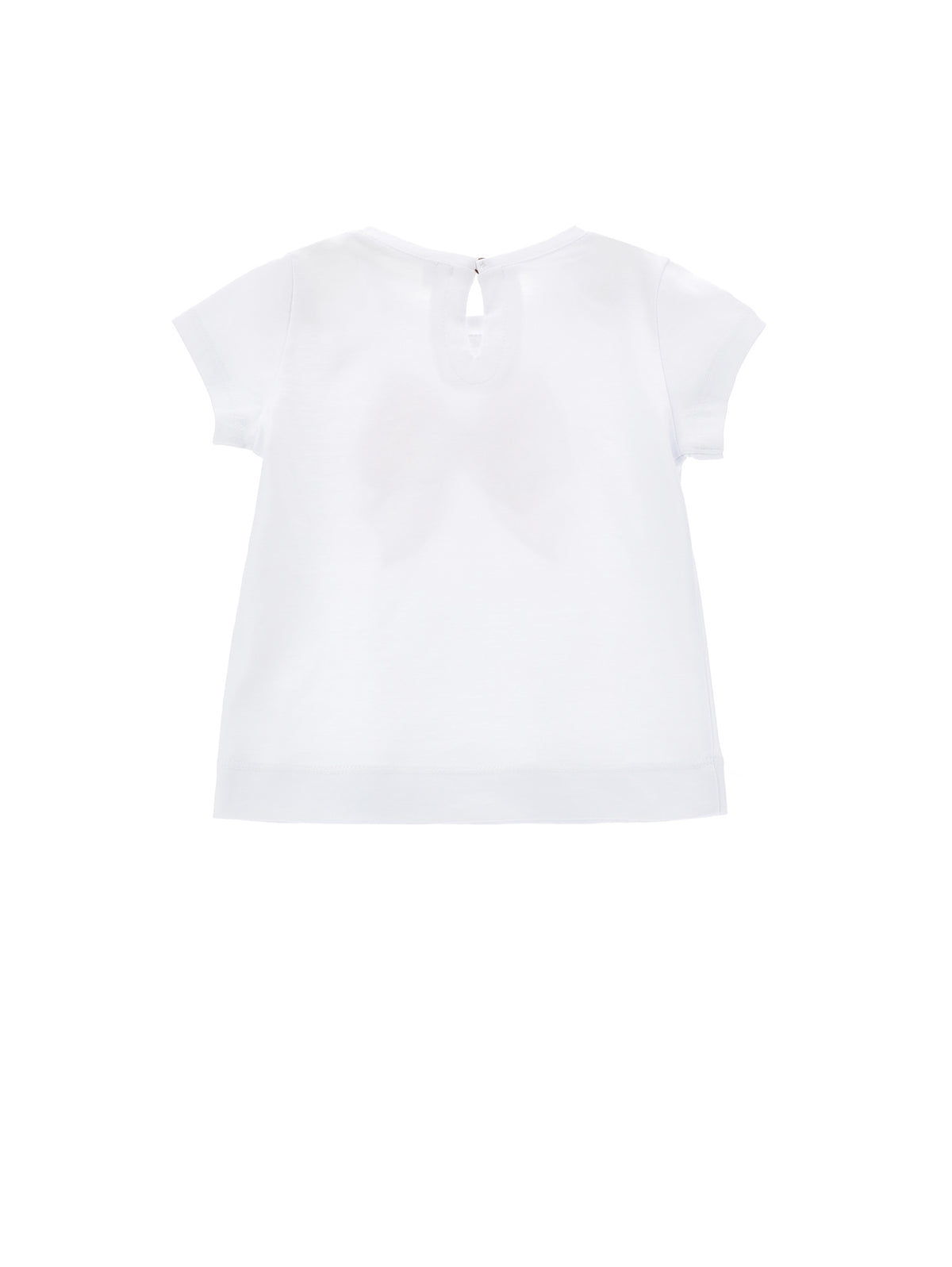 ViaMonte Shop | Monnalisa t-shirt bianca neonata in cotone