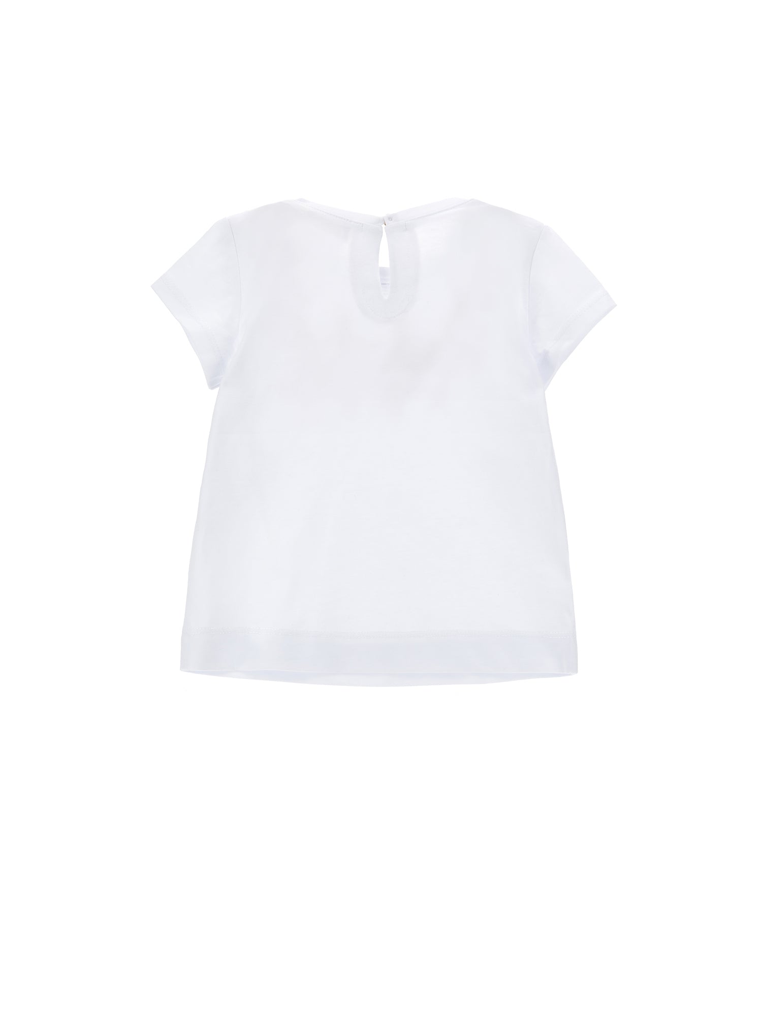 ViaMonte Shop | Monnalisa t-shirt bianca neonata in cotone