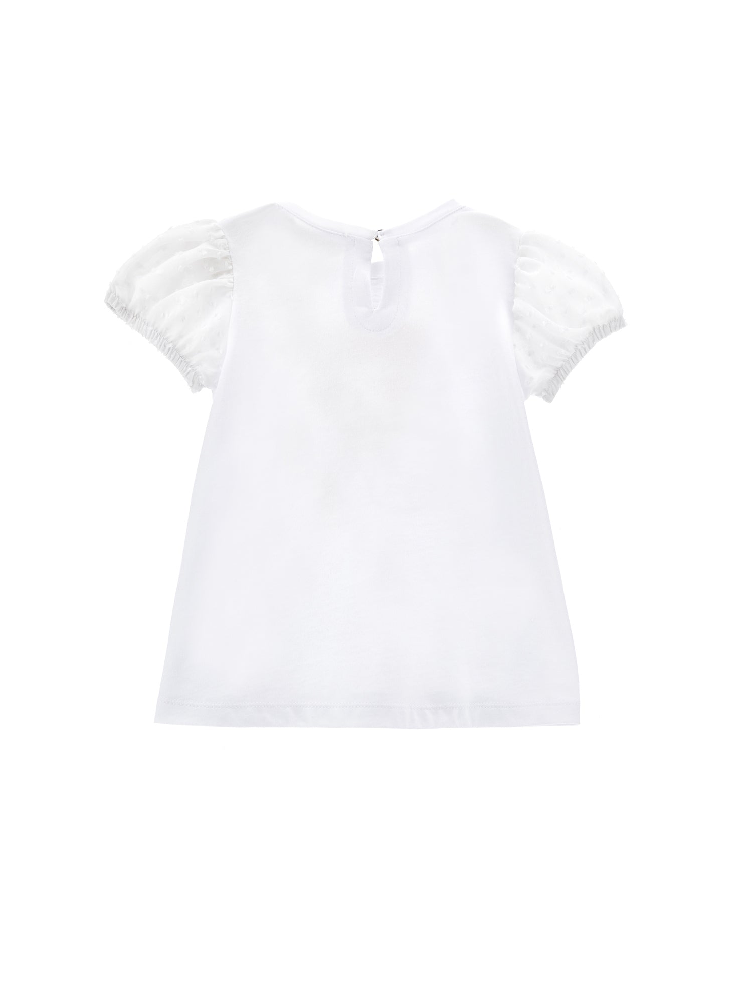 ViaMonte Shop | Monnalisa t-shirt bianca neonata in cotone