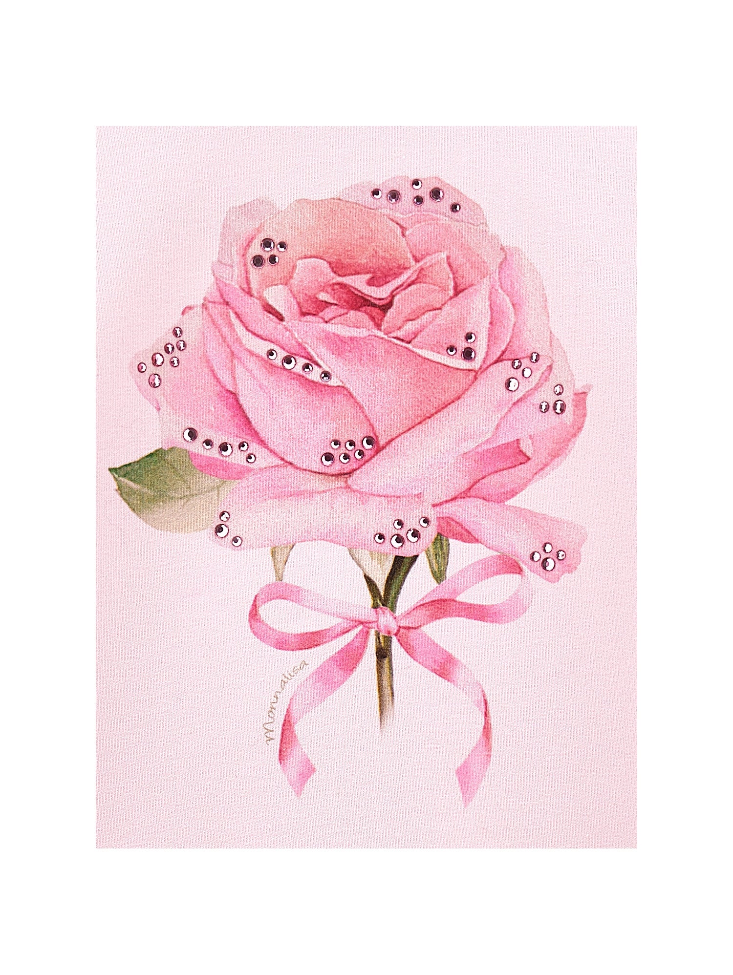 ViaMonte Shop | Monnalisa felpa rosa neonata in cotone
