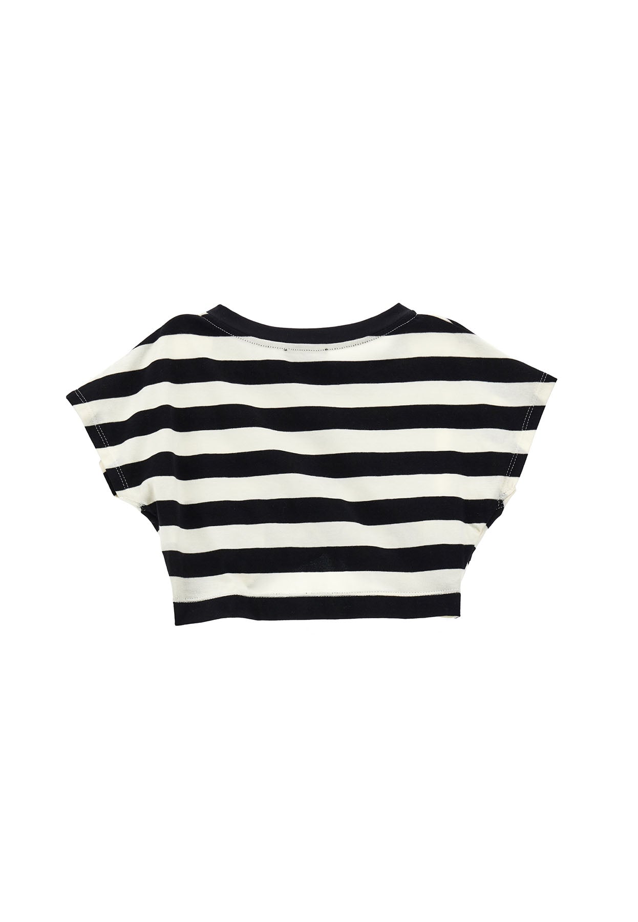 ViaMonte Shop | Monnalisa top bianco/nero bambina in cotone
