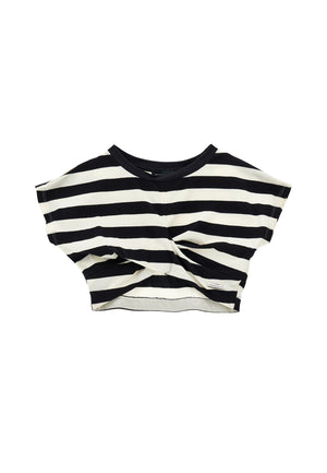 ViaMonte Shop | Monnalisa top bianco/nero bambina in cotone