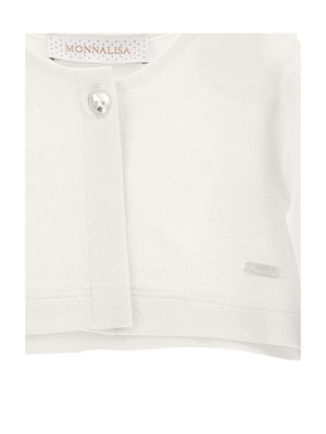 ViaMonte Shop | Monnalisa maglia cardigan bianco neonata in viscosa