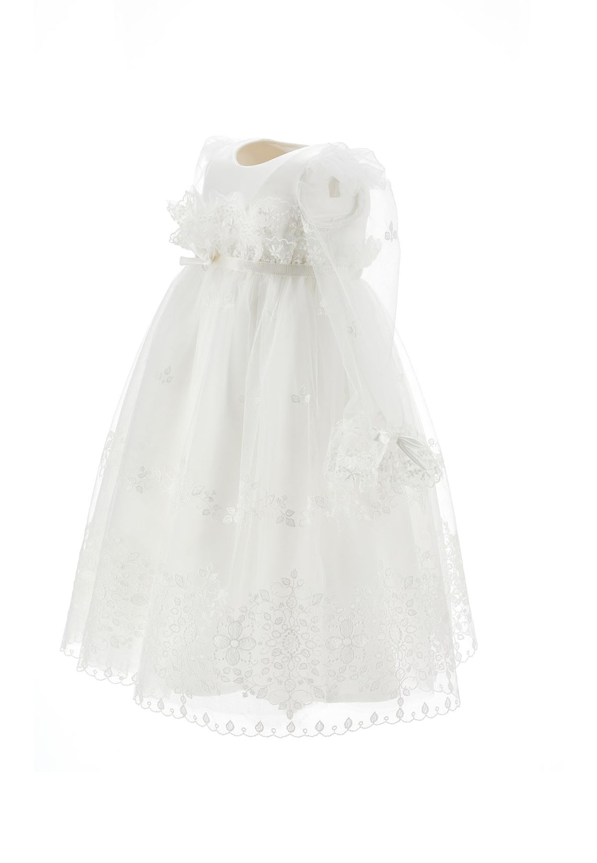 Monnalisa vestito bianco neonata