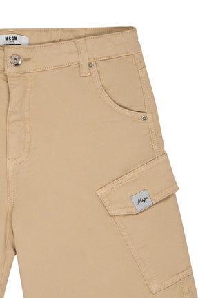 ViaMonte Shop | MSGM bermuda beige bambino in lyocell