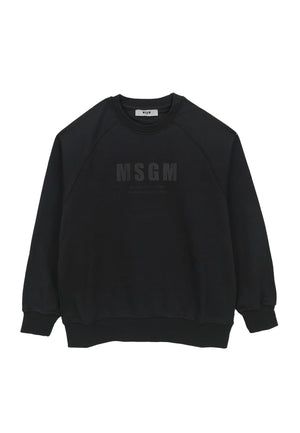 ViaMonte Shop | MSGM felpa nera bambino in cotone