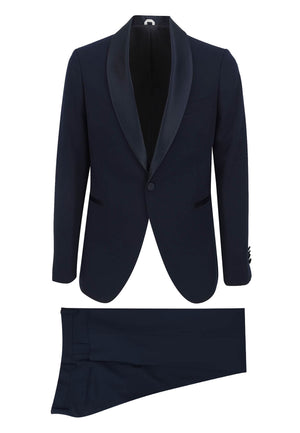 ViaMonte Shop | Simbols abito smoking blu uomo in misto viscosa