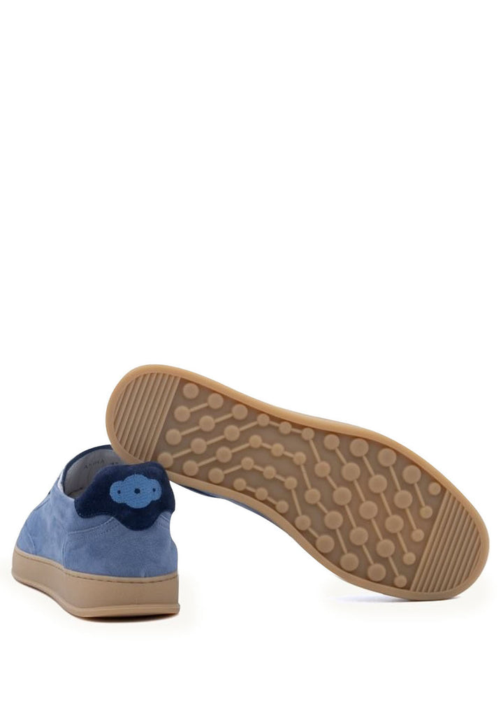 ViaMonte Shop | Soldini 80 sneakers azzurra uomo in vero suede