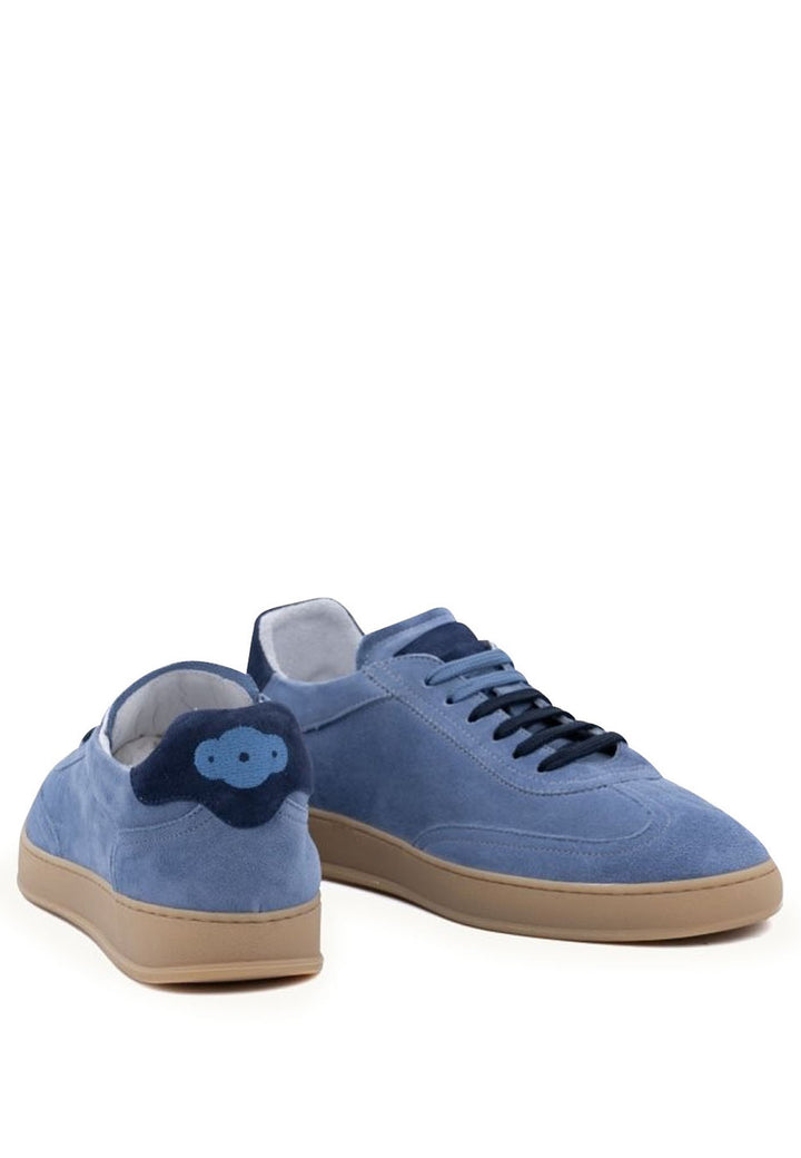 ViaMonte Shop | Soldini 80 sneakers azzurra uomo in vero suede
