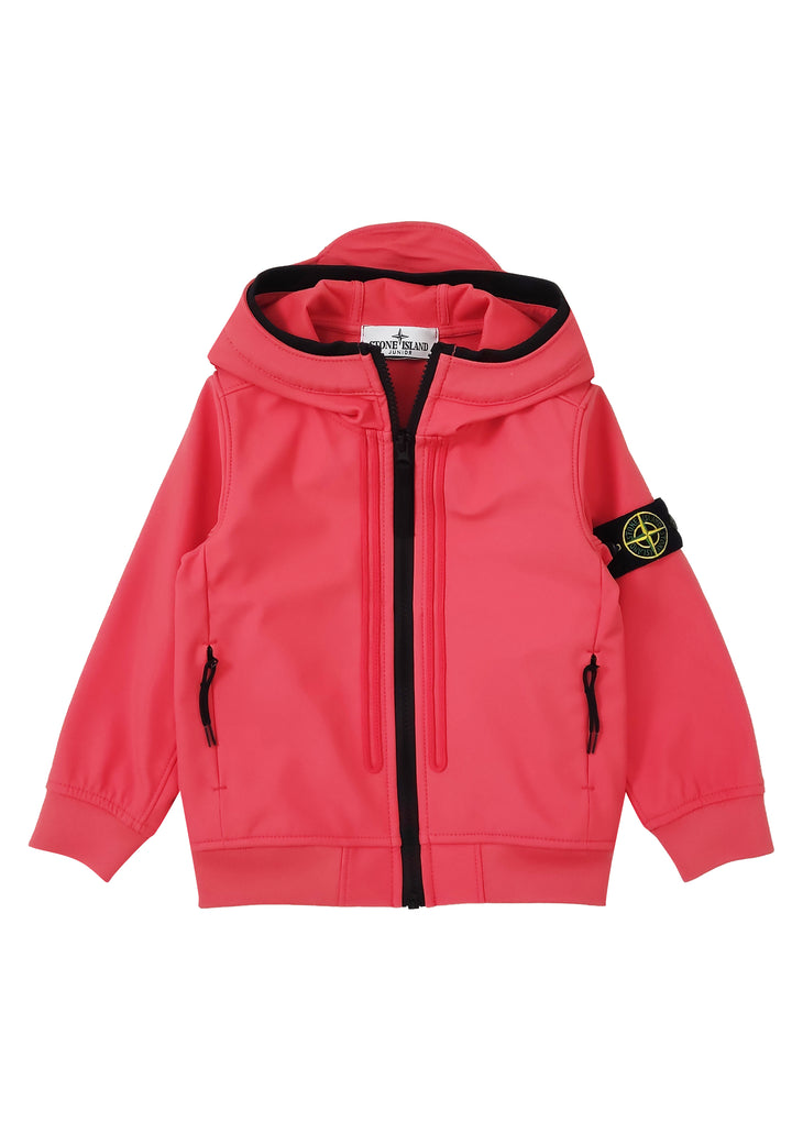 Giubbino bambino Stone Island corallo in tessuto tecnico