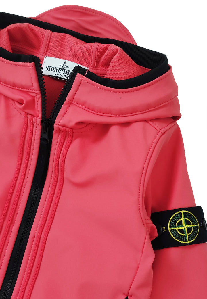 Giubbino bambino Stone Island corallo in tessuto tecnico