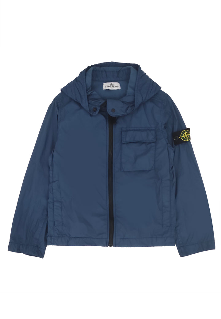 Giubbino bambino Stone Island blu in nylon