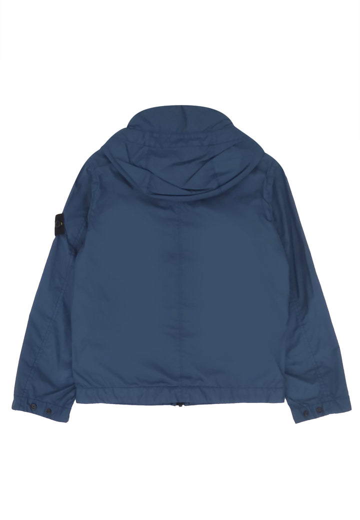 Giubbino bambino Stone Island blu in nylon