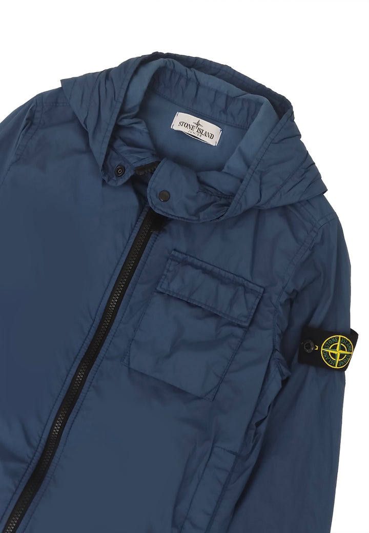 Giubbino bambino Stone Island blu in nylon