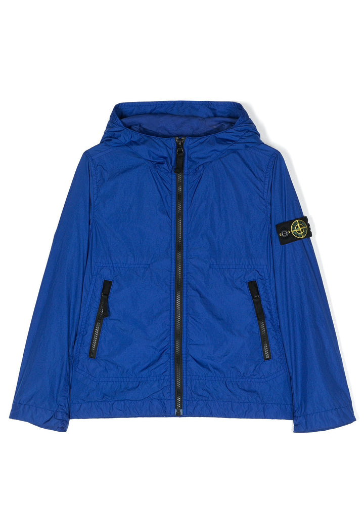 Giubbino bambino Stone Island bluette in nylon