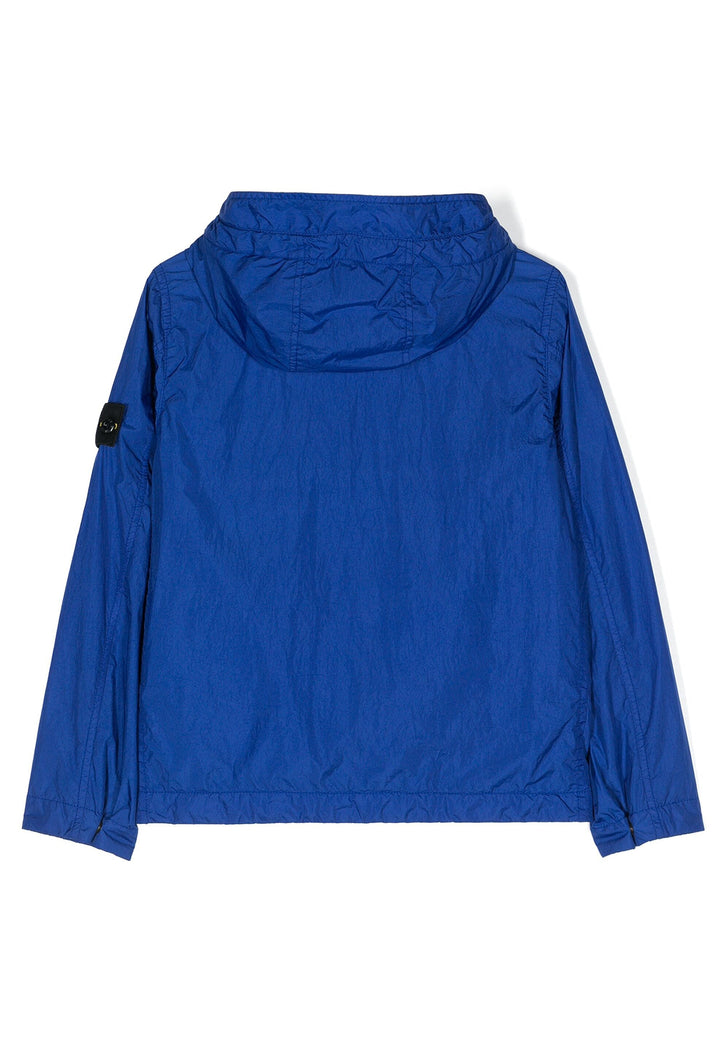 Giubbino bambino Stone Island bluette in nylon