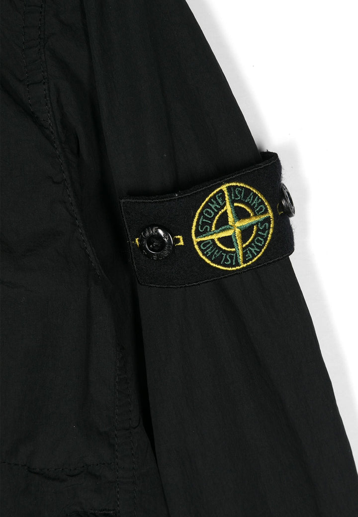 Giubbino bambino Stone Island nero in nylon