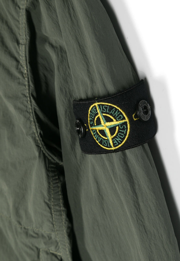 Giubbino bambino Stone Island verde in nylon