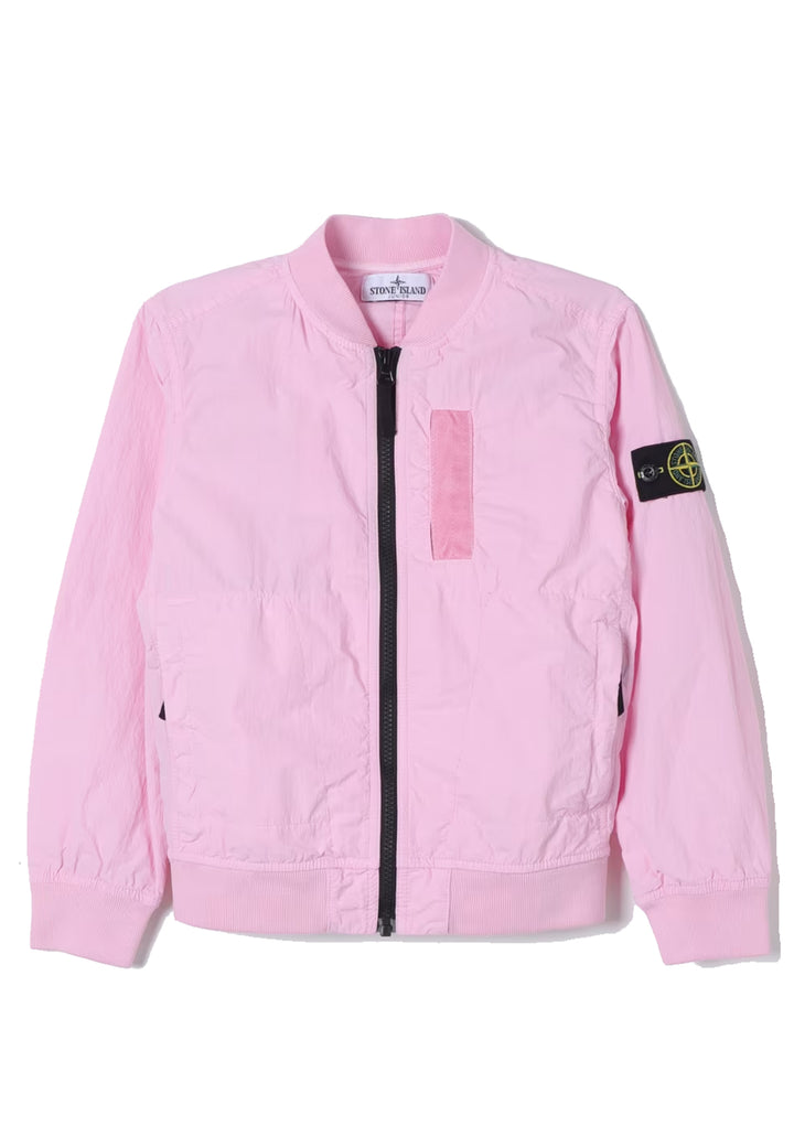 Giubbino bambino Stone Island rosa in nylon
