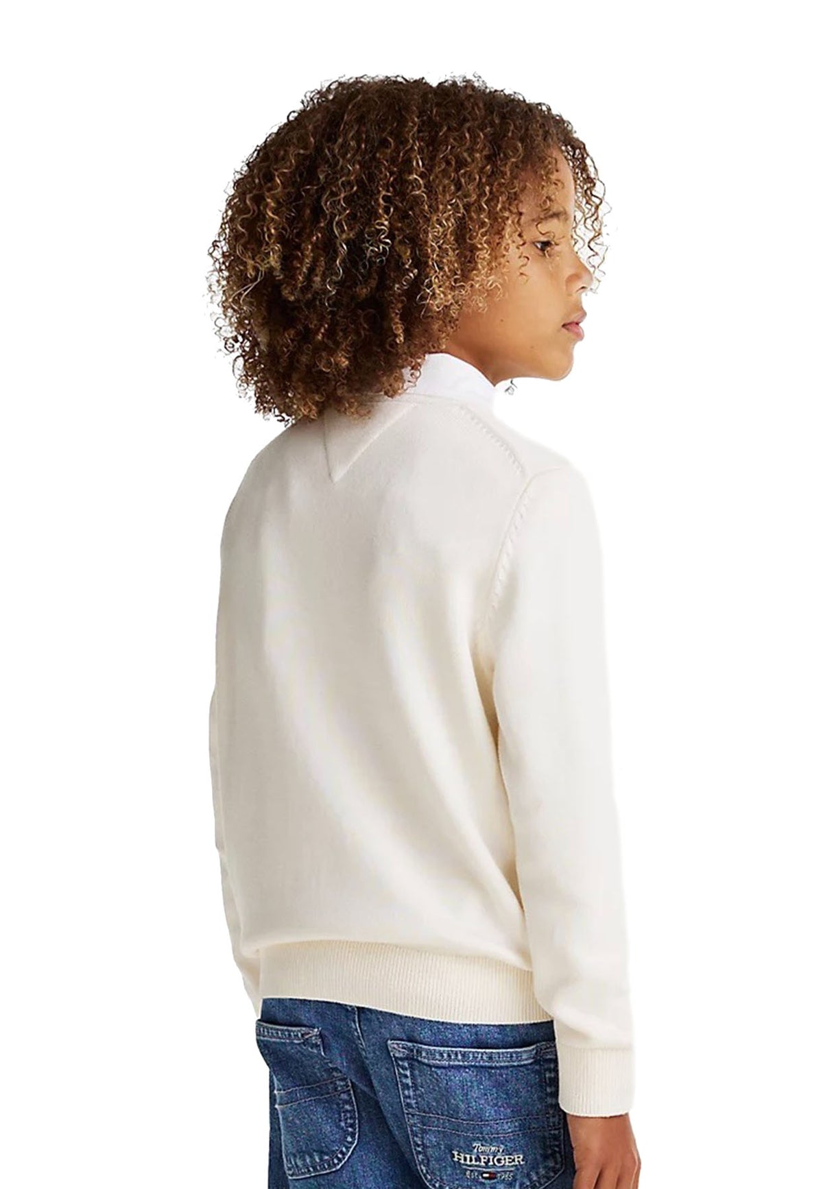 Tommy Hilfiger maglia bianca bambino in cotone | ViaMonte Shop