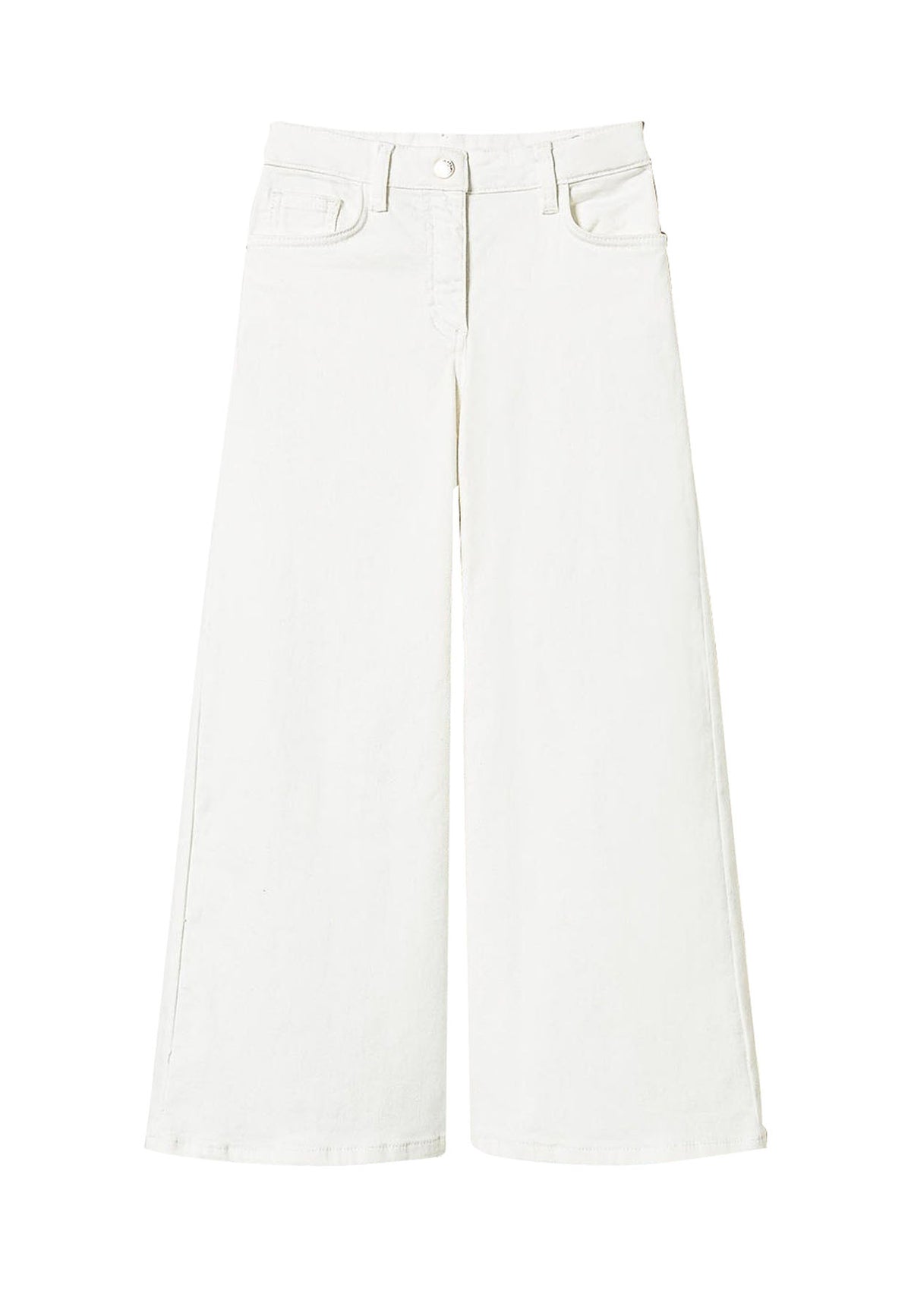 ViaMonte Shop | Twinset pantaloni bianchi bambina in cotone