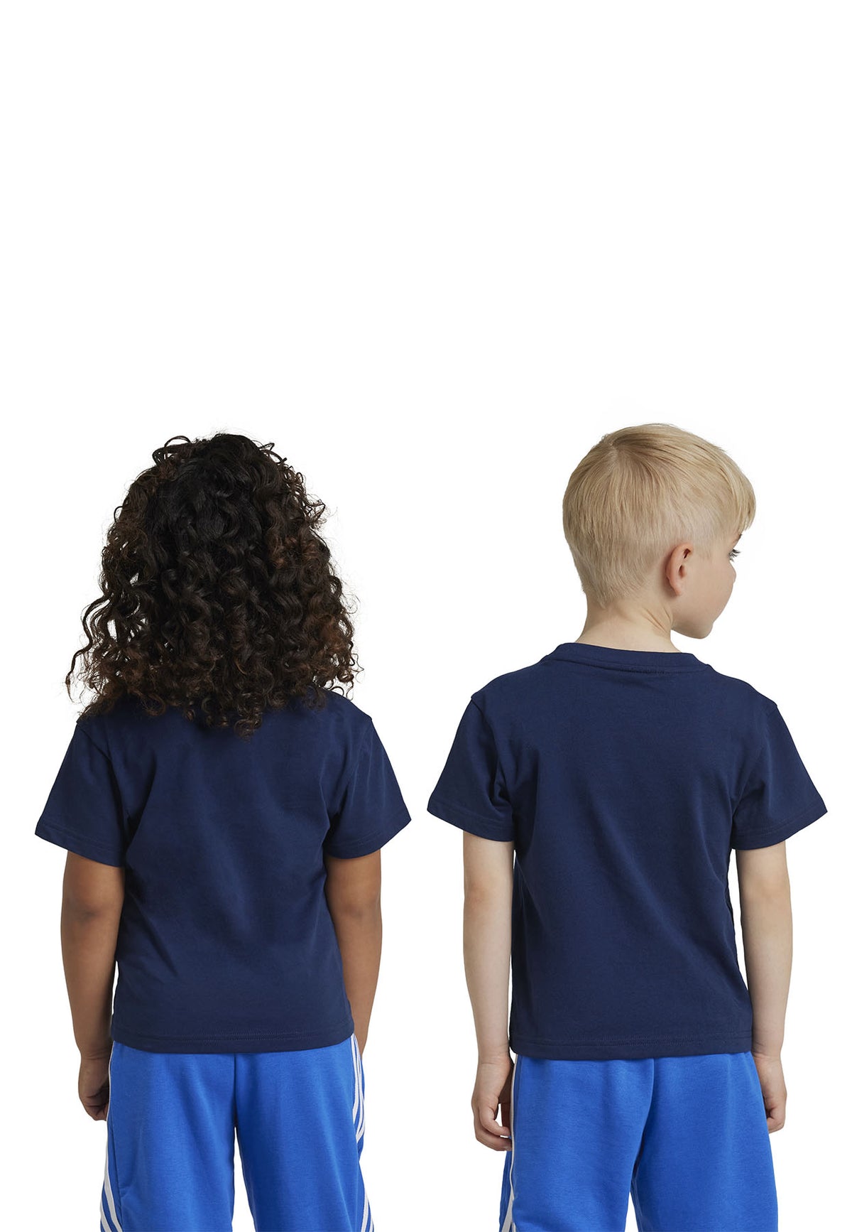 T-shirt bambino Adidas blu in cotone | ViaMonte Shop