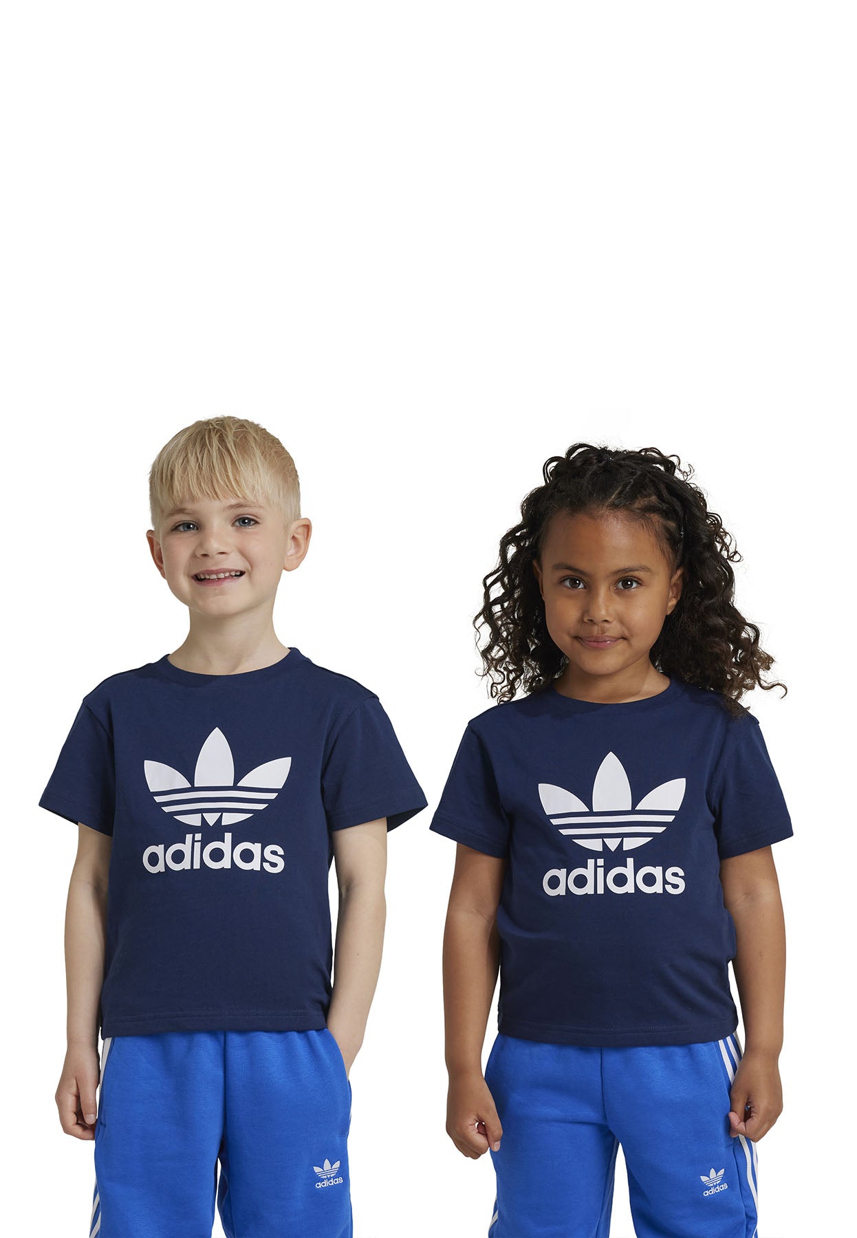 T-shirt bambino Adidas blu in cotone | ViaMonte Shop