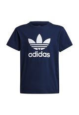 T-shirt bambino Adidas blu in cotone | ViaMonte Shop