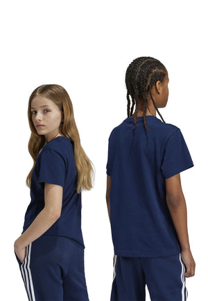 T-shirt bambino Adidas blu in cotone | ViaMonte Shop