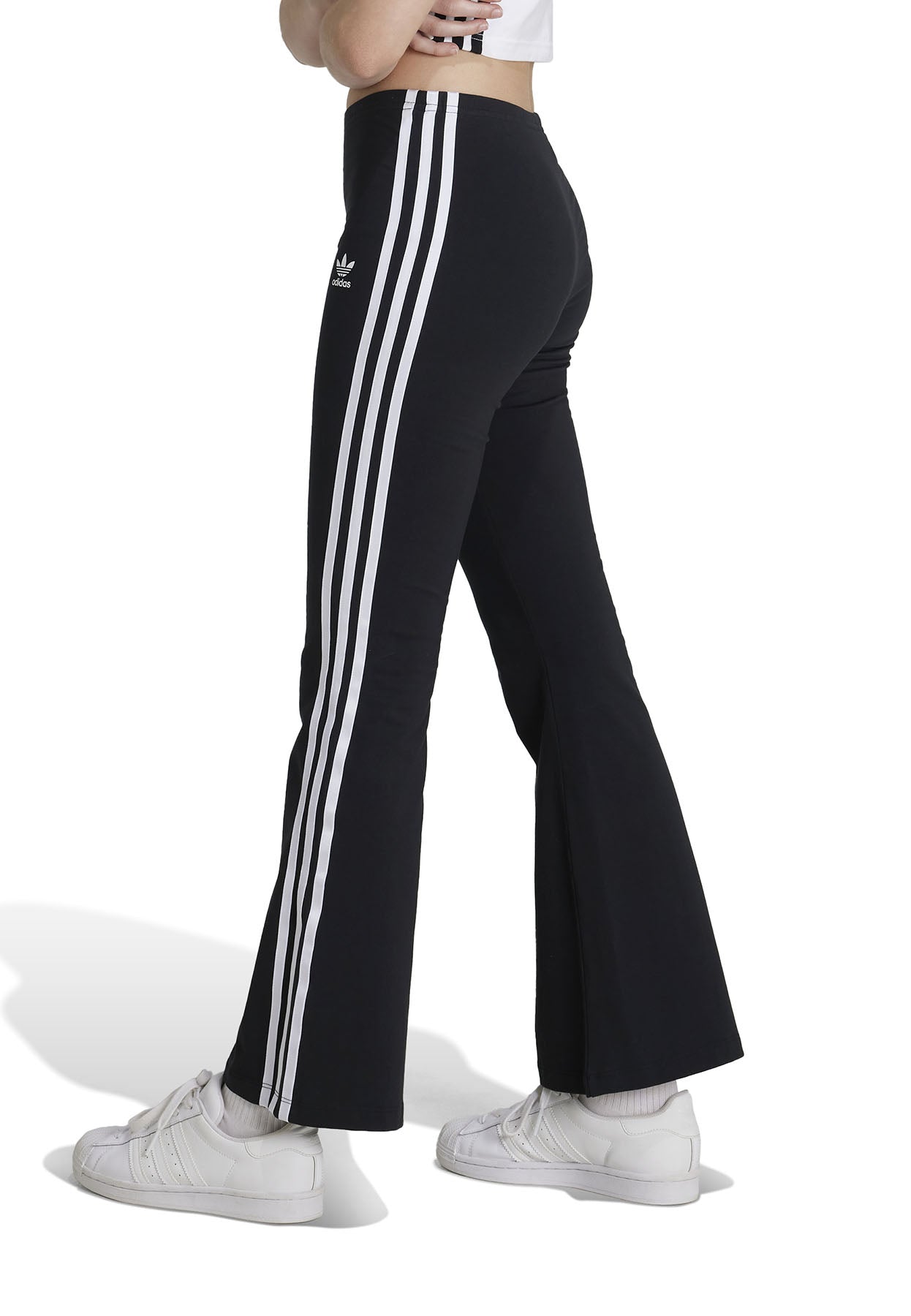 Leggings bambina Adidas nero in cotone | ViaMonte Shop