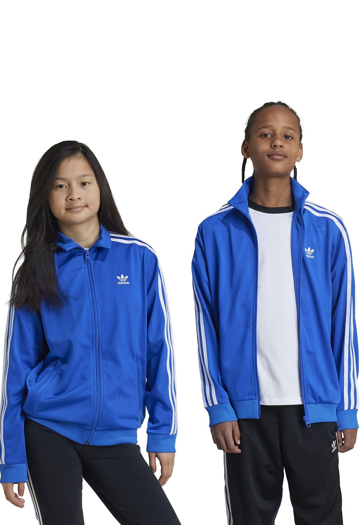 Felpa aperta bambino Adidas bluette in acetato | ViaMonte Shop