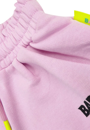 Shorts bambina Barrow kids rosa in felpa di cotone | ViaMonte Shop