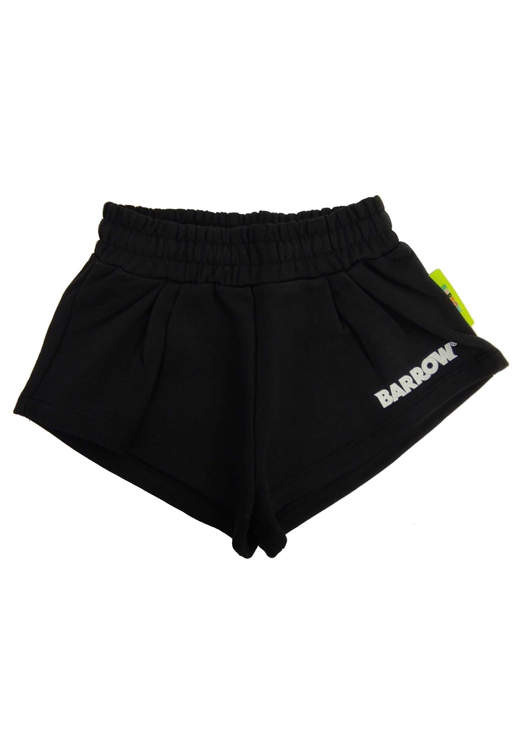 Shorts bambina Barrow kids nero in felpa di cotone | ViaMonte Shop