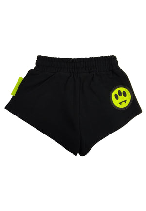 Shorts bambina Barrow kids nero in felpa di cotone | ViaMonte Shop
