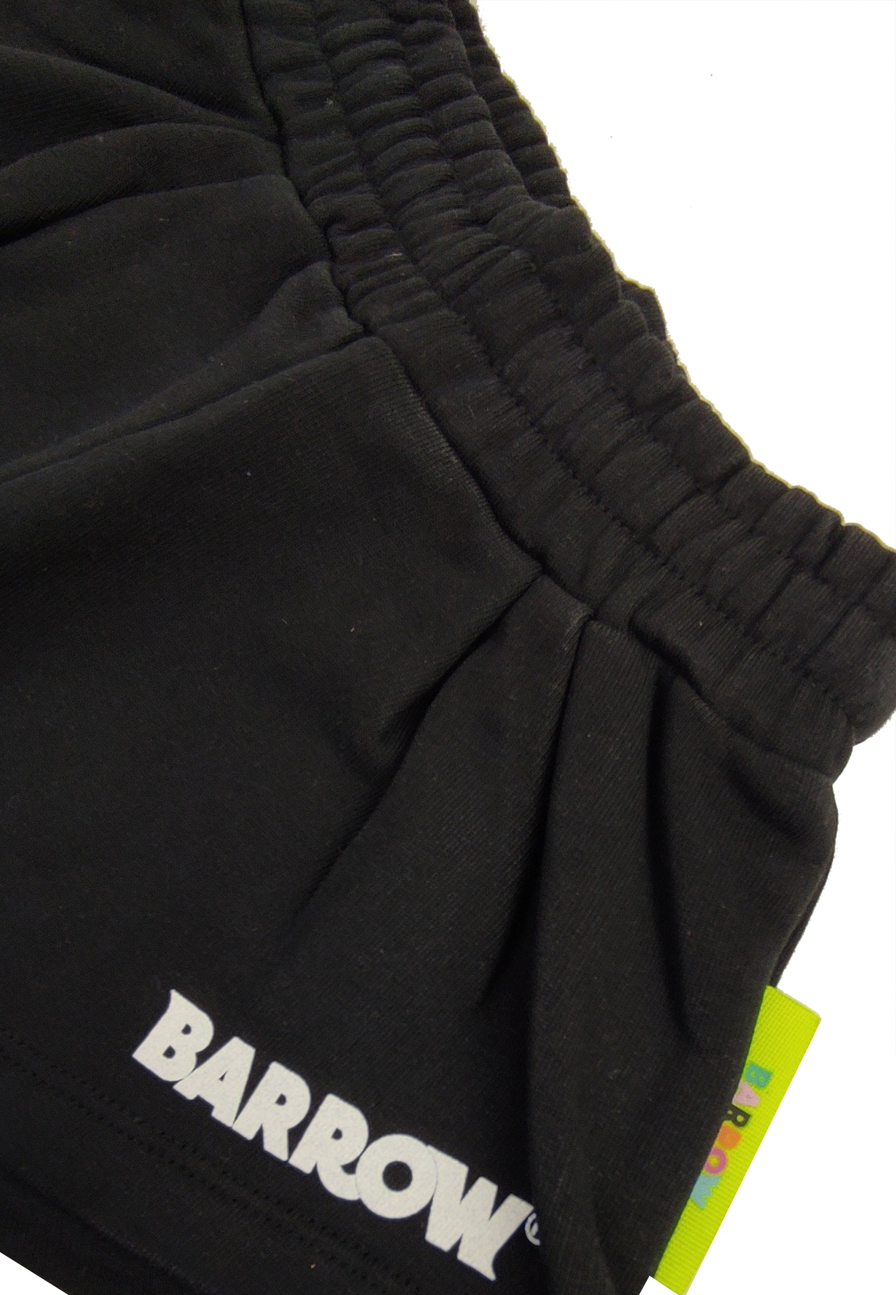 Shorts bambina Barrow kids nero in felpa di cotone | ViaMonte Shop