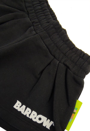 Shorts bambina Barrow kids nero in felpa di cotone | ViaMonte Shop