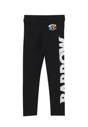 Leggings bambina Barrow neri in cotone | ViaMonte Shop