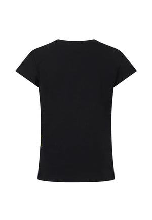 T-shirt bambina Barrow nera in jersey di cotone | ViaMonte Shop
