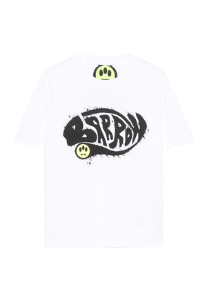 T-shirt bambino Barrow bianca in jersey di cotone | ViaMonte Shop