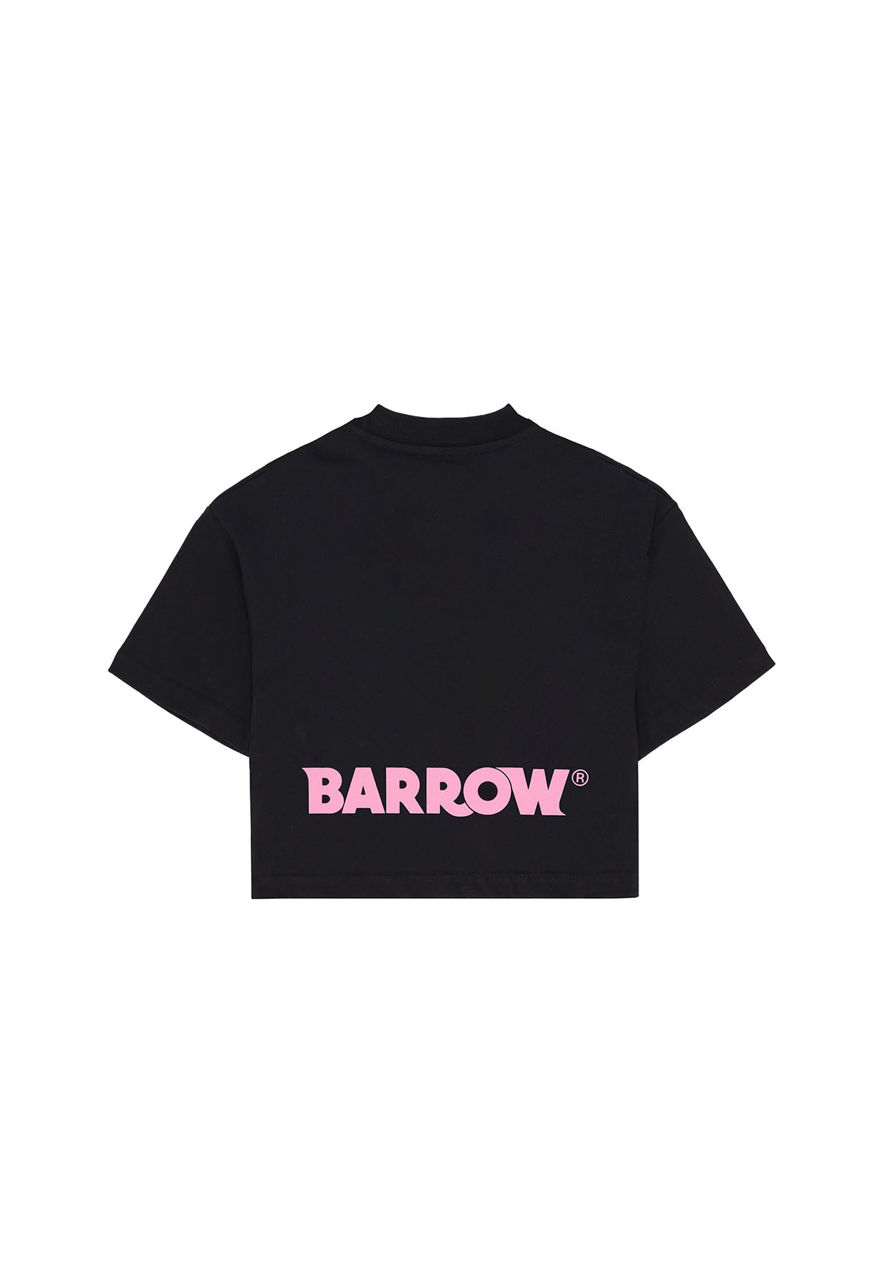 T-shirt basic bambina Barrow kids nera in jersey di cotone | ViaMonte Shop