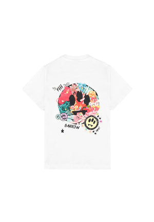 T-shirt bambina Barrow kids bianca in jersey di cotone | ViaMonte Shop