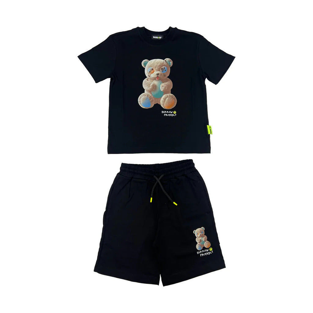 Completo bambino Barrow kids nero in cotone | ViaMonte Shop